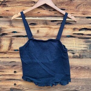 TORRID | Black Smocked Crop Top 12 L